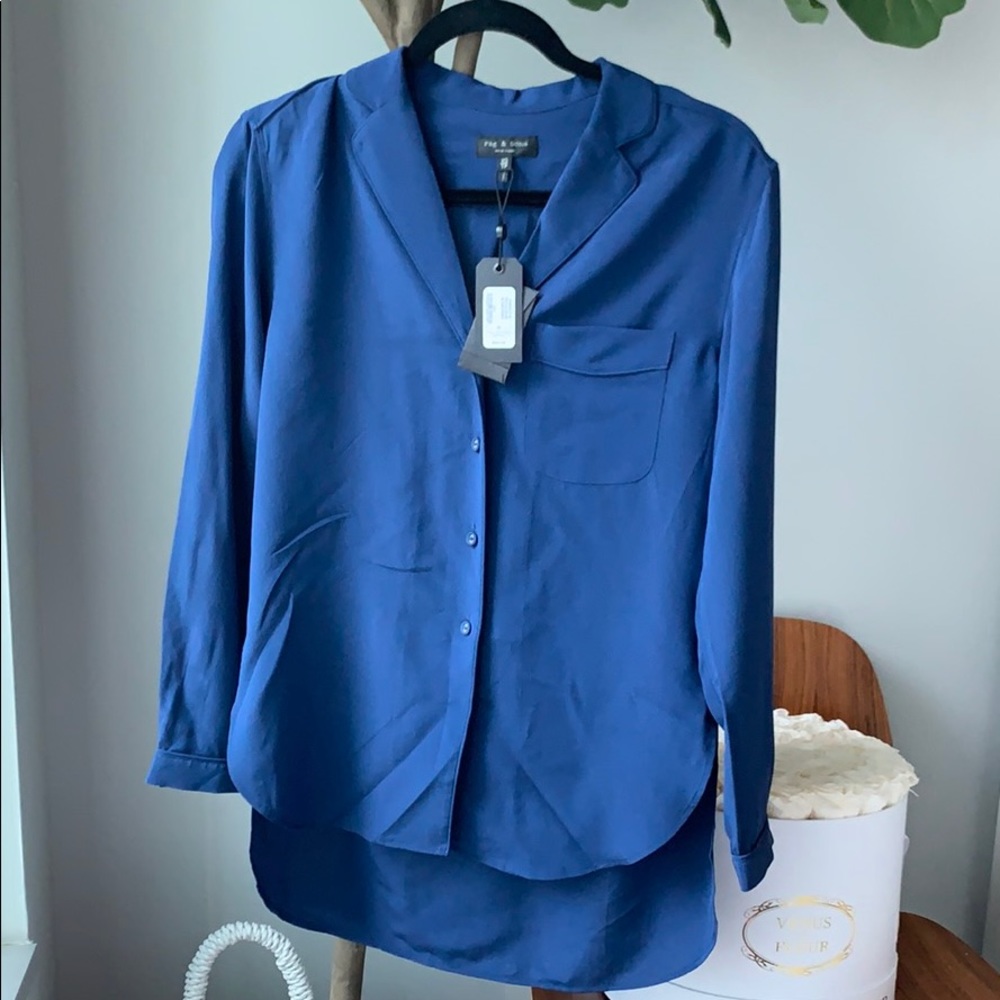 Rag & bone , royal blue shirt